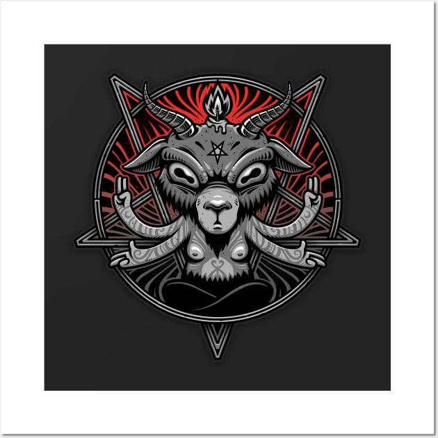 Baphomet Ritual V2 Wall Art by StudioM6